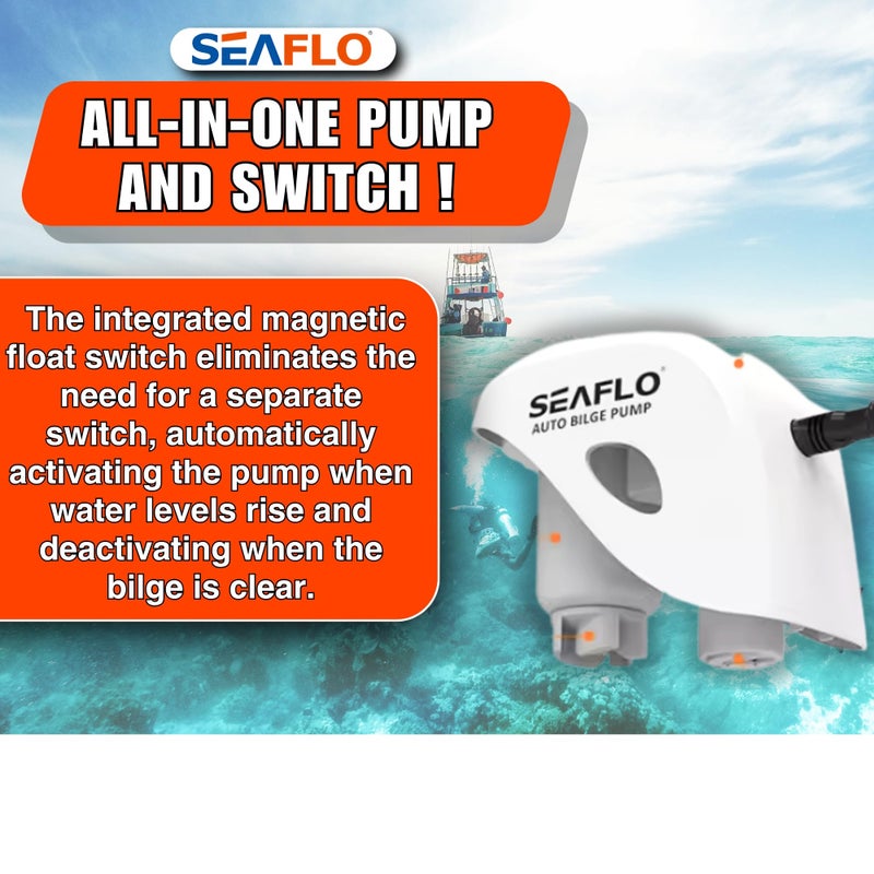 SEAFLO Automatic Submersible Boat Bilge Water Pump 12v 750GPH Auto with Float Switch - Image 4